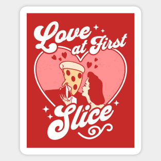 Love at First Slice - Pizza Lover - Funny Valentine's Day Sticker